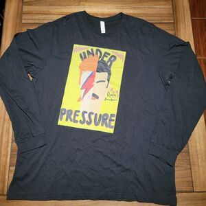 Bella + Canvas LS Black Unisex Tee "Queen And David Bowie Under Pressure" - 2XL*